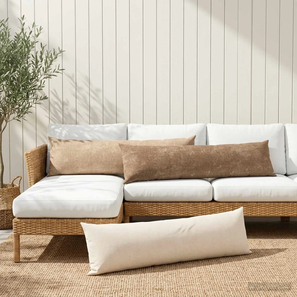 Federa 2 pz HEERLEN Marrone 40 x 145 cm Tessuto Chenille 908932