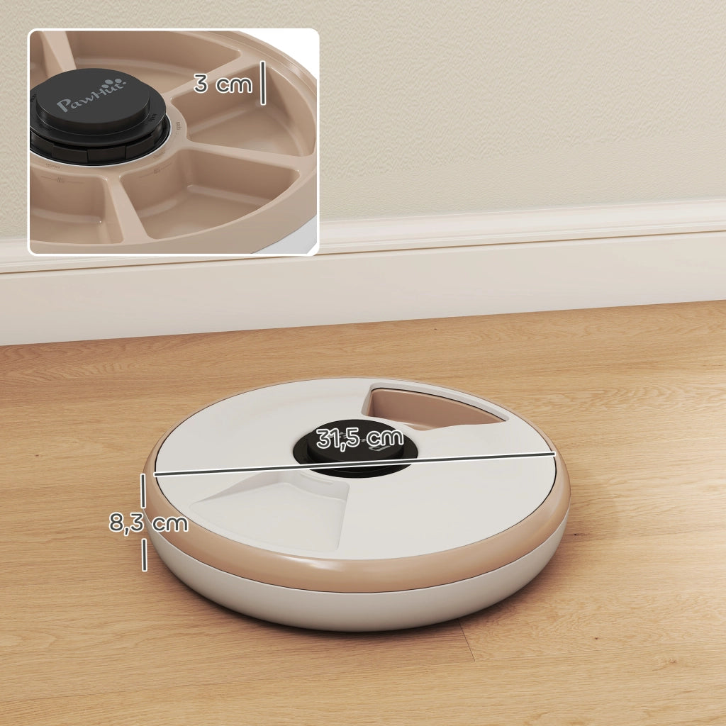 Distributore Automatico Cibo per Cani e Gatti ¨C Xylo ¨C 6 Scomparti Timer Programmabile con Display LED