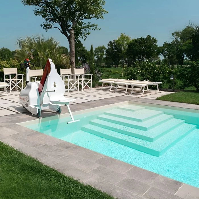 Sollevatore per piscina mobile PandaPool motorizzato