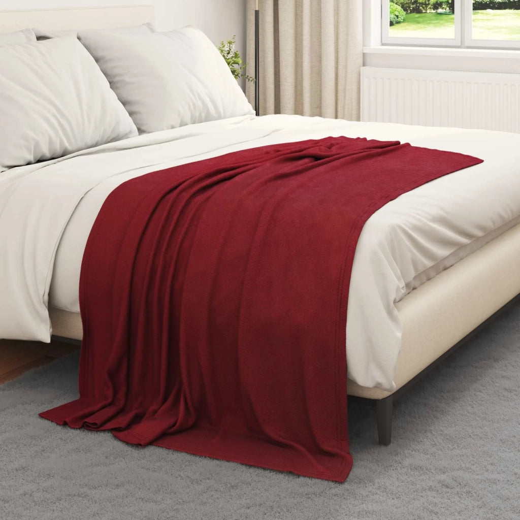 Coperte da Pile 24 pcs Rosso Bordeaux 170 x 130 cm Panno 42017109