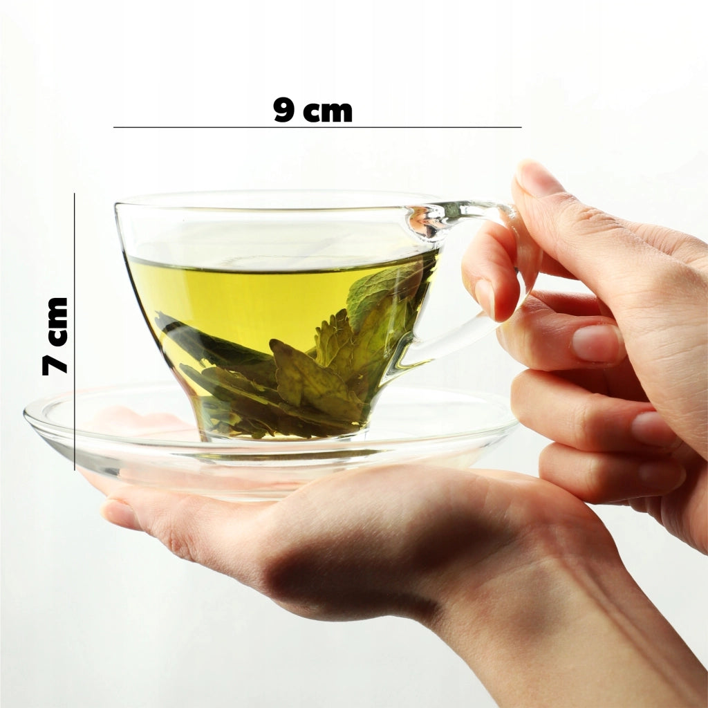 Set di 4 tazze e piattini da caffè/tè KADAX da 200 ml