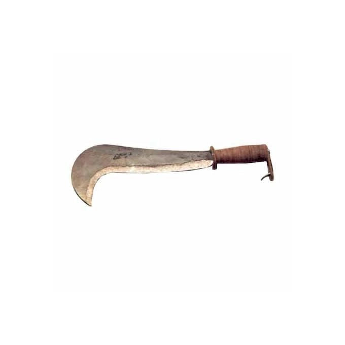 RINALDI N. 2 CM 29 Roncola Varese Art. 104 in Acciaio Forgiato con Manico in Cuoio colore Marrone