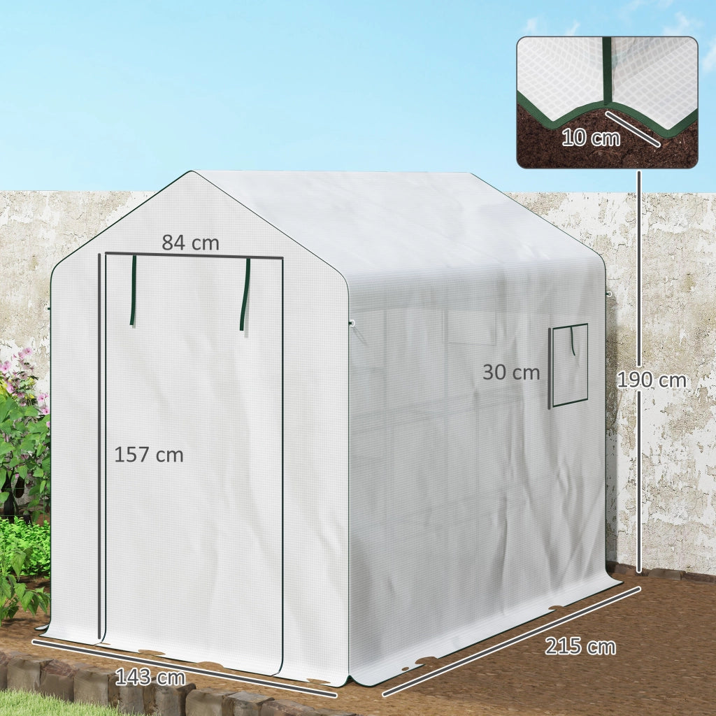 Serra da giardino con ripiani ¨C Minimal ¨C grigio 200x150x200 cm