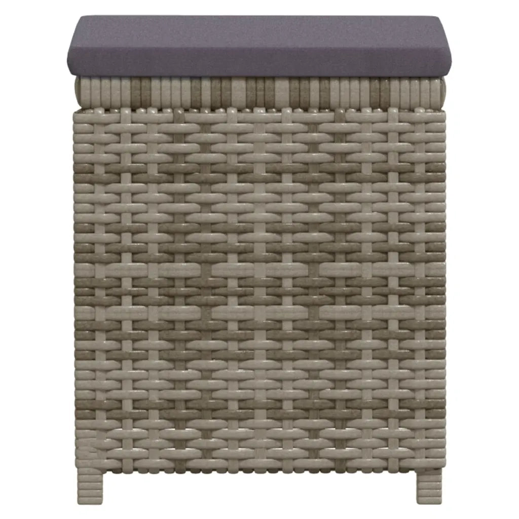 Set Divani da Giardino 6 pz con Cuscini in Polyrattan Grigio 3098169