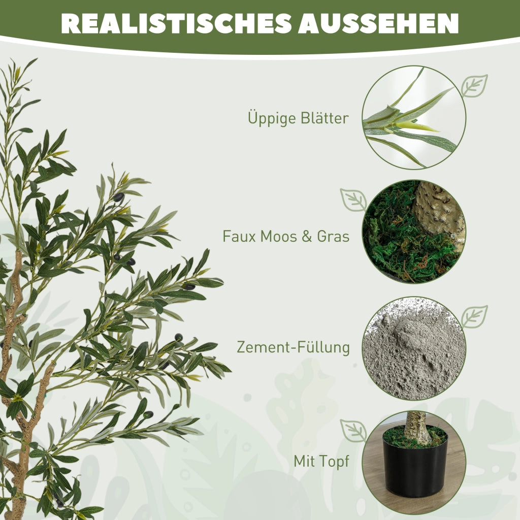 Albero di Ulivo Artificiale ¨C Zephmum ¨C Verde 150 cm