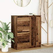 Credenza con Cassetti-Buffet-Armadio da cucina Legno Antico 71x35x84 cm in Truciolato