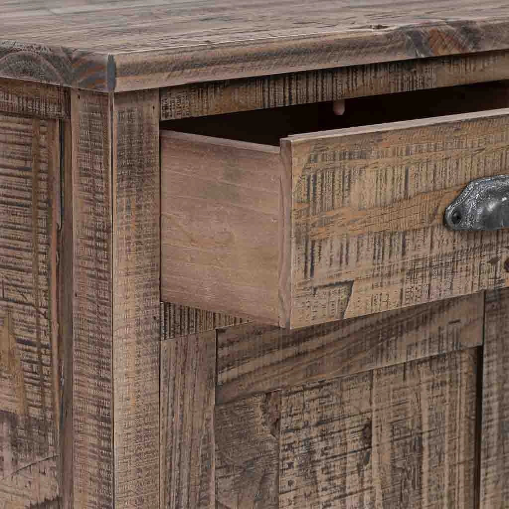 Comodino in legno marrone 50x40x65h cm