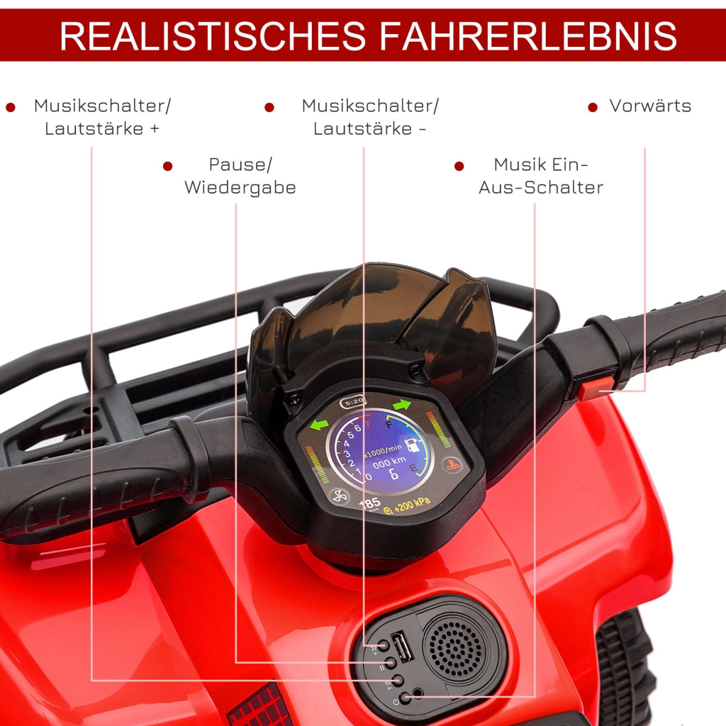 Quad Elettrico per Bambini 6V ¨C Minimal ¨C Rosso