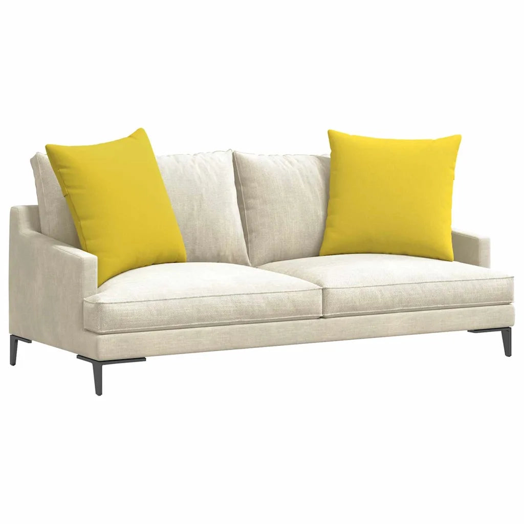 Cuscini da Divano 2 pcs Giallo Chiaro 80 x 80 cm Tessuto 42014049