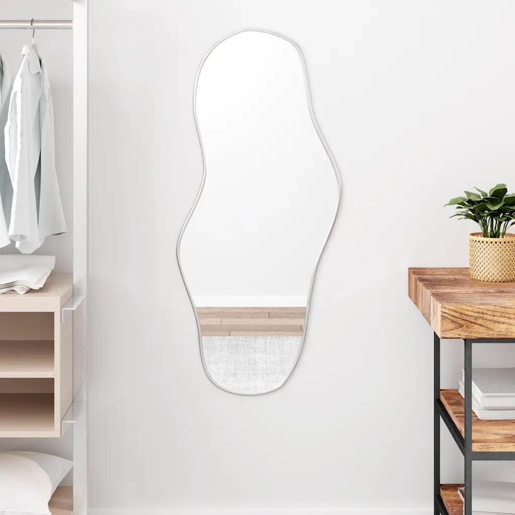 Specchio da Parete | Specchio decorativo Argento 100x45 cm