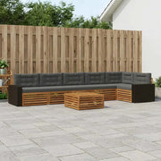 Set di divani da esterno 7 pcs Naturale e Antracite 3383455