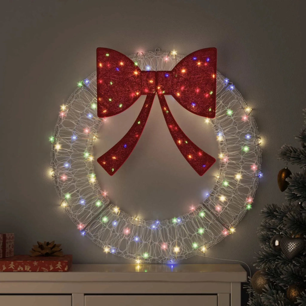 Corona con 60 LED Multicolore 76 x 76 x 8,5 cm Acrilico 42019124