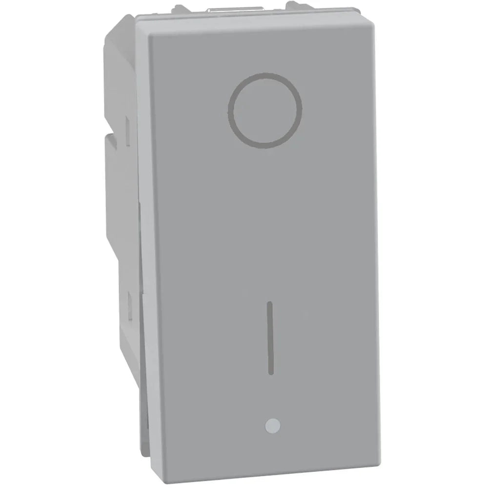 Interruttore bipolare basculante Bticino MatixGO 2P 16AX 1 modulo grigio JG4002