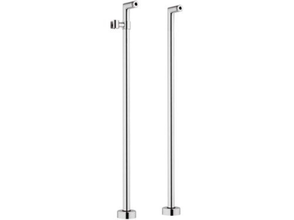 Coppia colonne vasca in ottone cromato