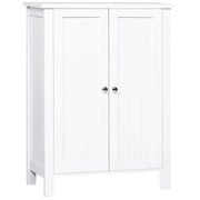 Mobiletto da Bagno con Ante e Ripiani ¨C Minimal ¨C Bianco MDF 60x30x80 cm