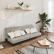 Divano Letto a 2 Posti-Sofa Letto 2 Posti-Daybed Grigio Chiaro in Velluto 520191