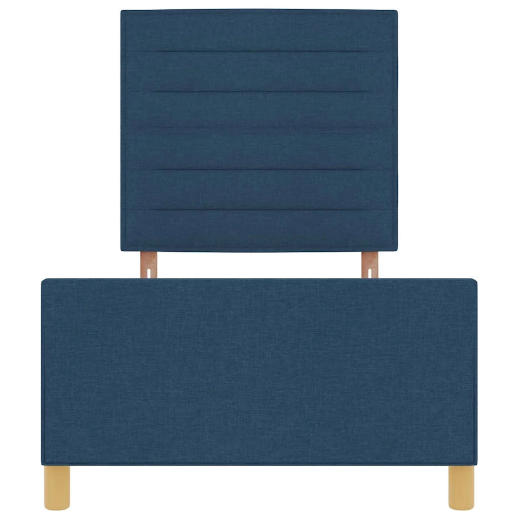 Struttura del letto con testiera Blu 90 x 190 cm Tessuto 3344619