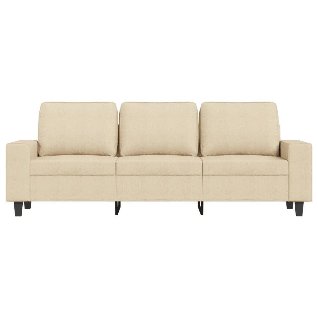 Divano a 3 Posti-Sofa 3 Posti Crema 180 cm in Tessuto 898418
