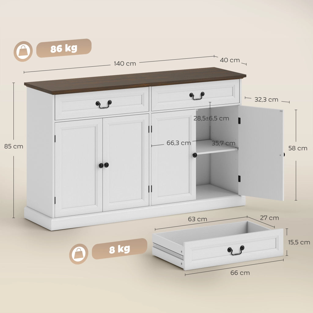 Armadio ¨C Minimal ¨C bianco marrone 140x40x85