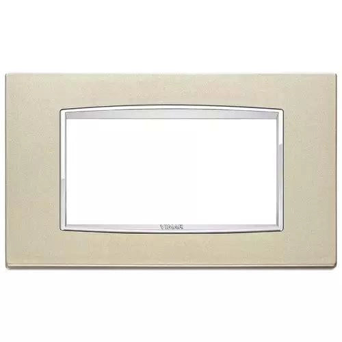 VIMAR EIKON - PLACCA CLASSIC 4M CHAMPAGNE METAL