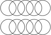 Set di O-ring a 10 pezzi - Gomma Nitrile - Kit di sigillatura - 72 mm di diametro esterno - 65,8 mm di diametro interno - 3,1 mm di spessore - Flessibile e Resistente - Sigillatura di O-ring
