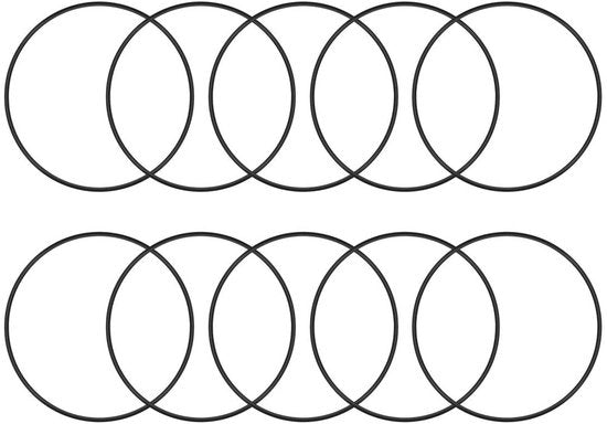 Set di O-ring a 10 pezzi - Gomma Nitrile - Kit di sigillatura - 72 mm di diametro esterno - 65,8 mm di diametro interno - 3,1 mm di spessore - Flessibile e Resistente - Sigillatura di O-ring