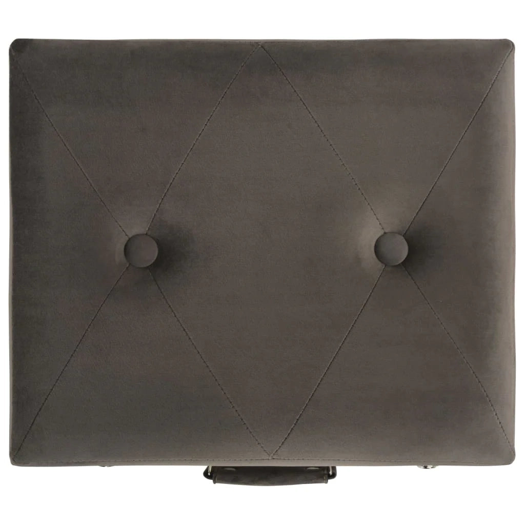 Sgabello contenitore 40 cm velluto grigio 02_0010969