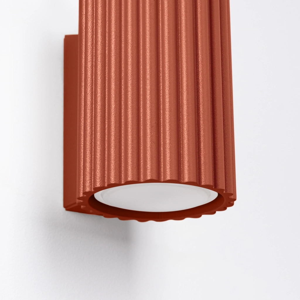 Lampada da parete KARBON 10 rosso ocra