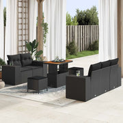 Set Divano da Giardino 8 pcs Nero Rattan in Polipropilene 3363899
