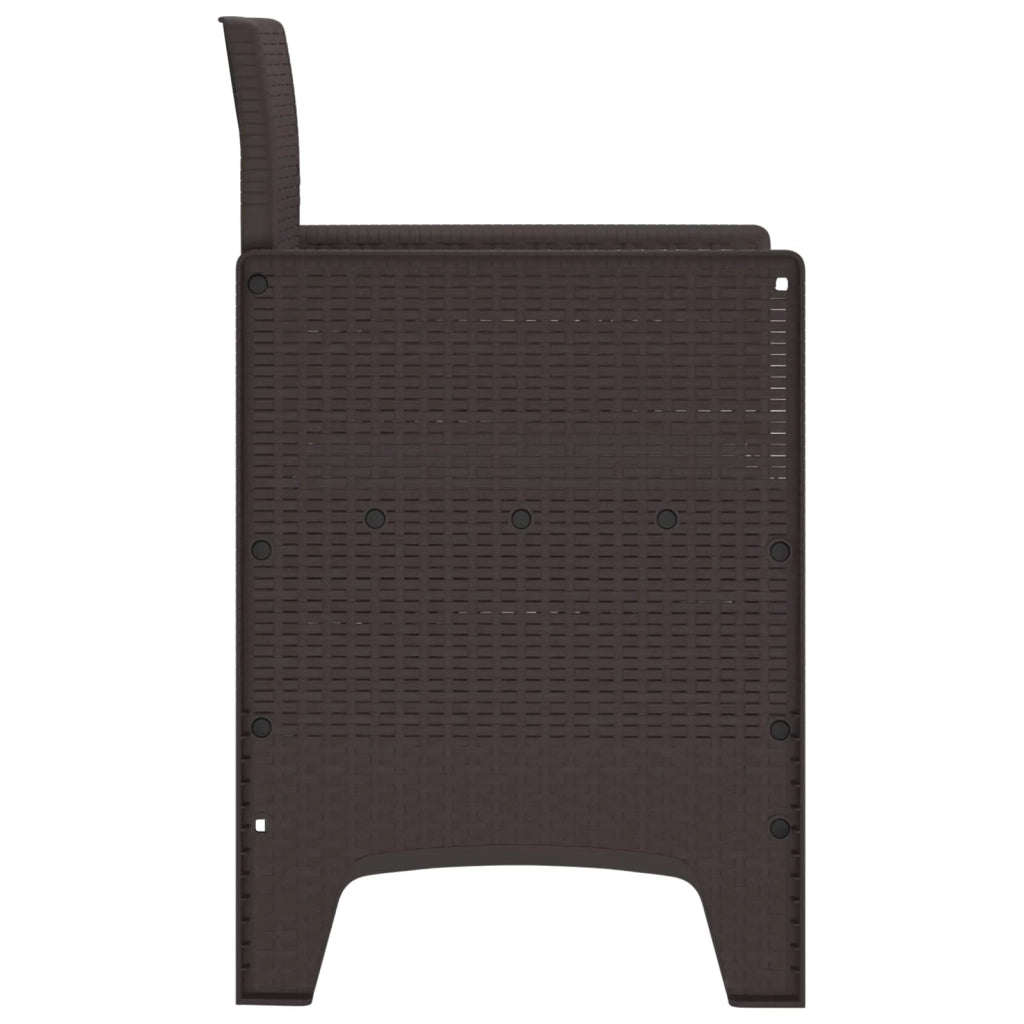 Sedia da Giardino 2 pz | Sedie da Esterno Marrone 53 x 49 x 85 cm Polipropilene