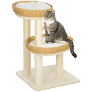 Albero per Gatti con Cuscini e Letti ¨C Zephmum ¨C Beige Rotin 75.5 cm