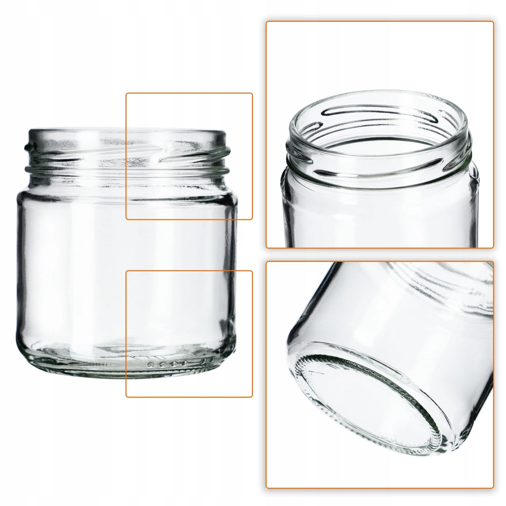 Barattoli per conserve KADAX Lerma 200ml 50 pezzi 66mm + coperchio "Griglia verde"