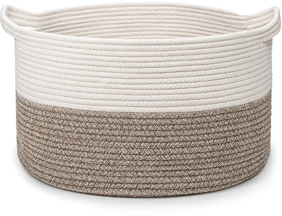 Tessuto di Cotone per Lavatrice - Opaco - 32L - Bianco + Marrone