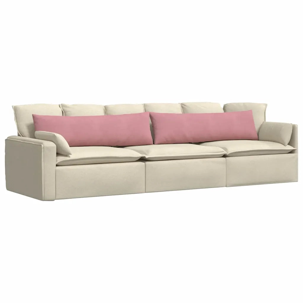 Cuscini da Divano 2 pz-Set di 2 Cuscini per Sofa Rosa 145 x 40 cm Tessuto in Cords