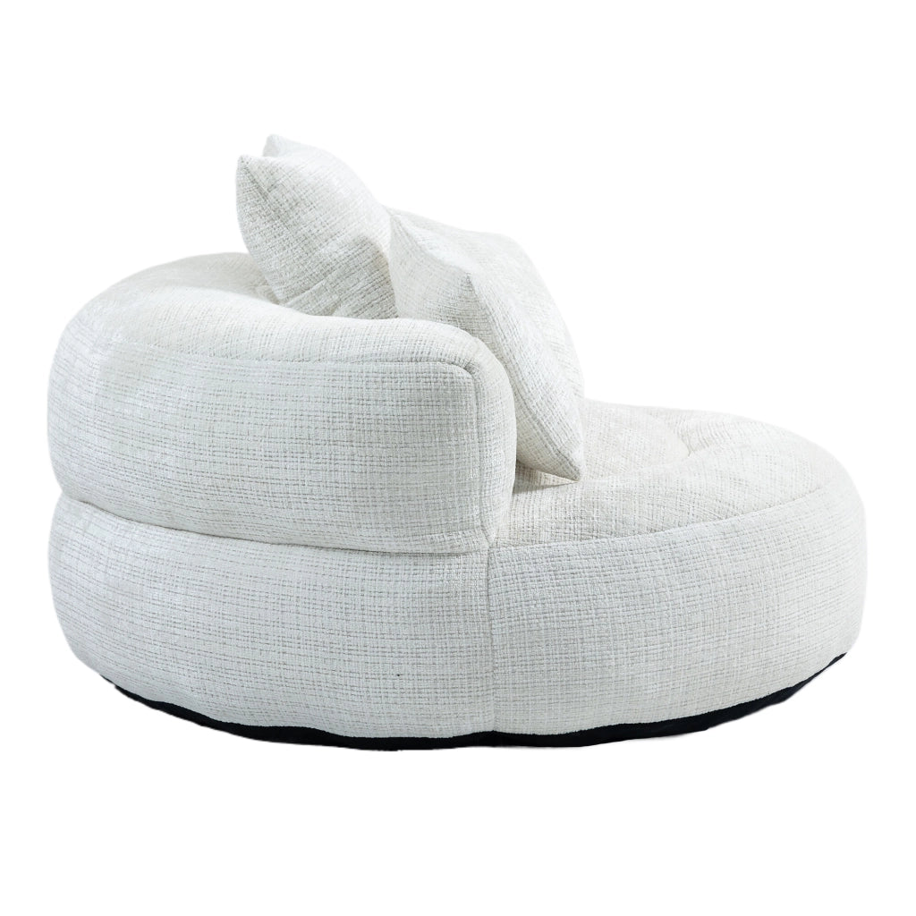 Divano Poltrona Gaming con Cuscini ¨C MINIMAL ¨C Beige, Chenille, Singolo