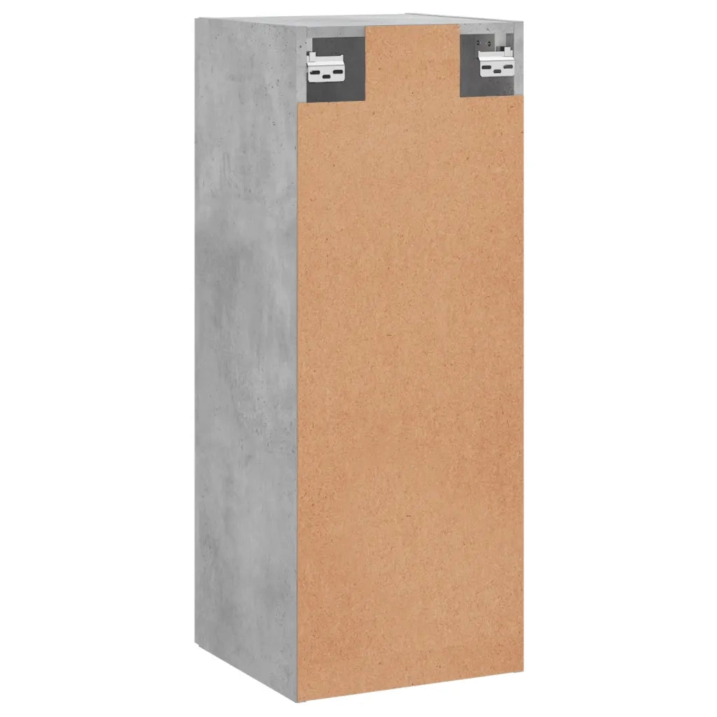 Mobiletto a muro di design pratico e funzionale dimensioni 34,5 x 34 x 90 cm realizzato in legno composito color grigio cemento codice 02_0048662.
