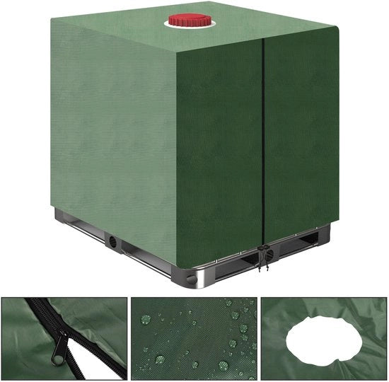 Tappo IBC copertura in poliestere, telo impermeabile per contenitore e serbatoio di acqua di pioggia, adatto per giardino e uso all'aperto