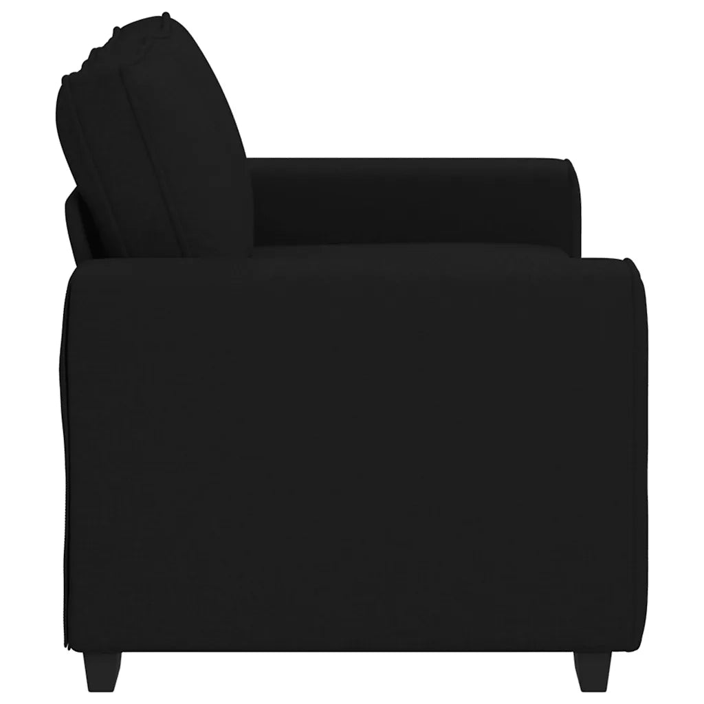Divano a 2 Posti-Sofa 2 Posti Nero 120 cm in Tessuto 739419