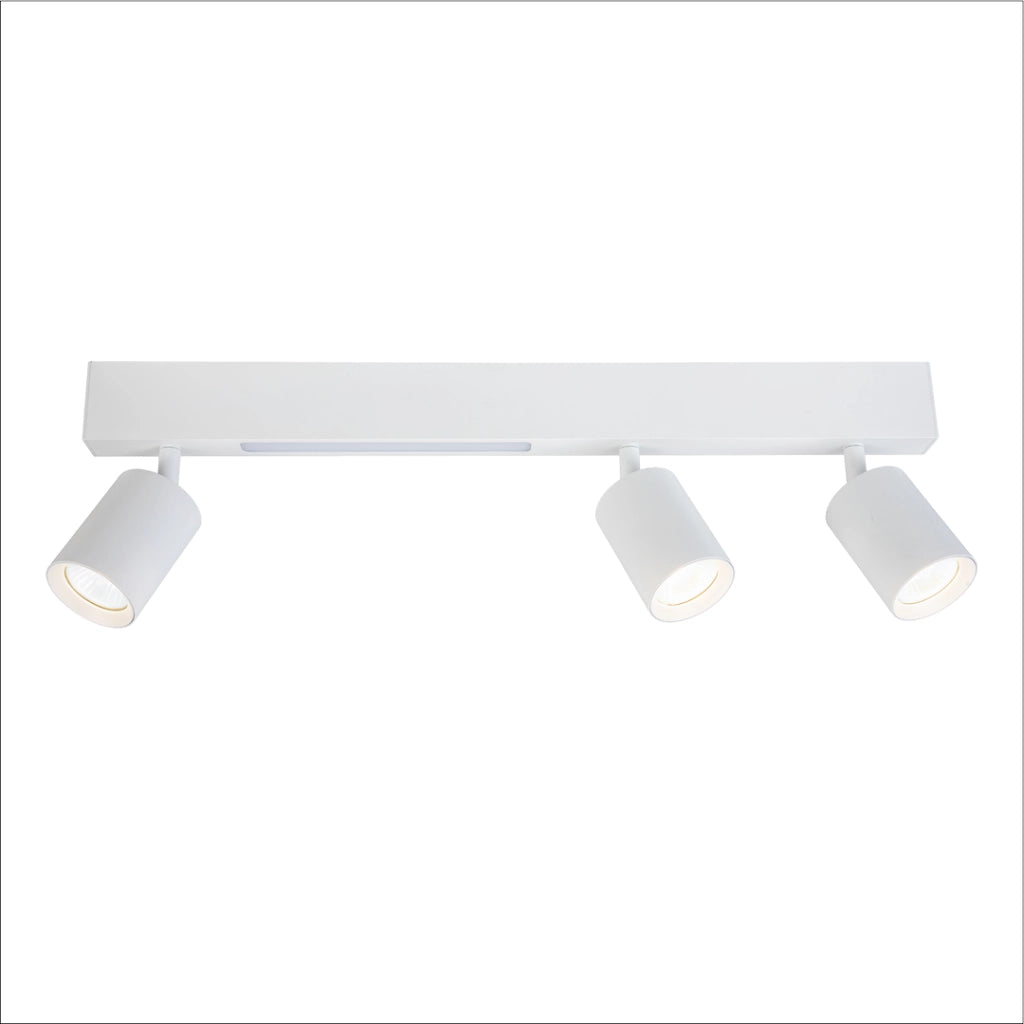 Faretto soffitto triplo barra bianco LED 5W 3xGU10 Milagro