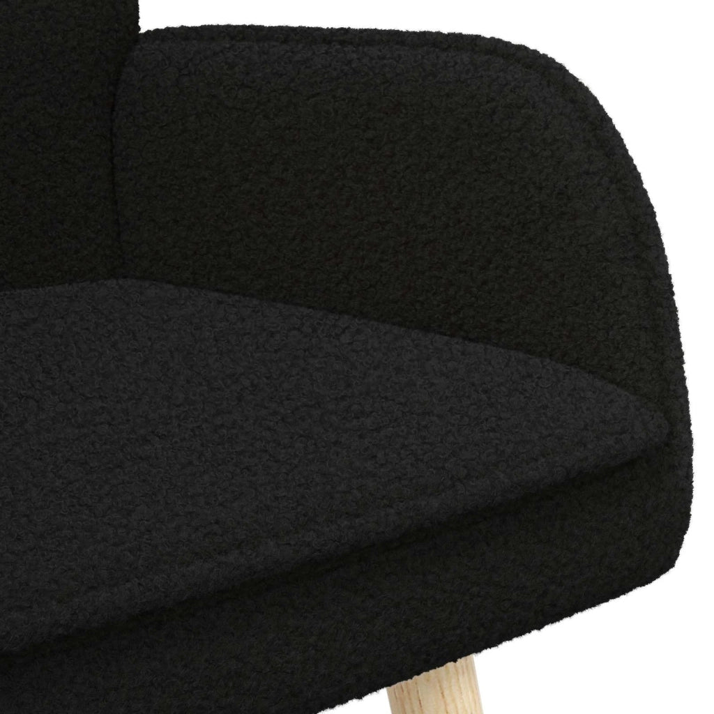 Divano a 2 Posti Nero 115 x 61 x 87 cm Bouclé 42028927