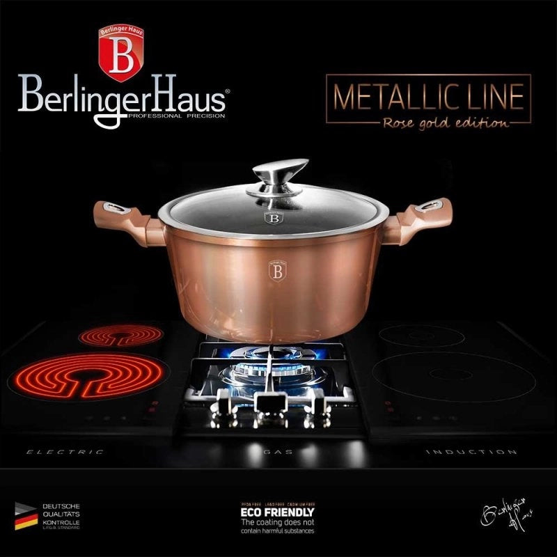 Berlinger Haus BH-6194 Pentola rivestita in granito oro rosa 30 cm