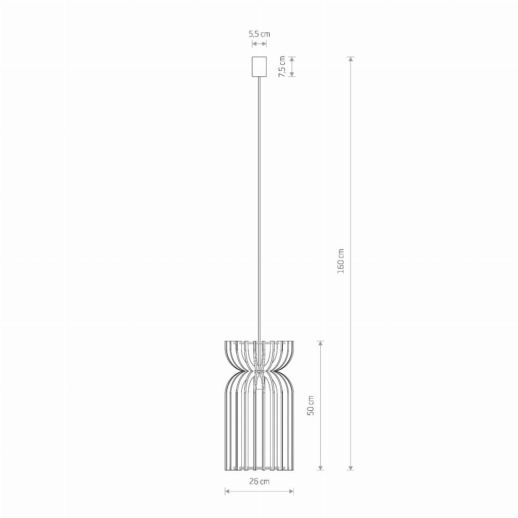 Lampada a sospensione Nowodvorski KYMI A legno nero E27