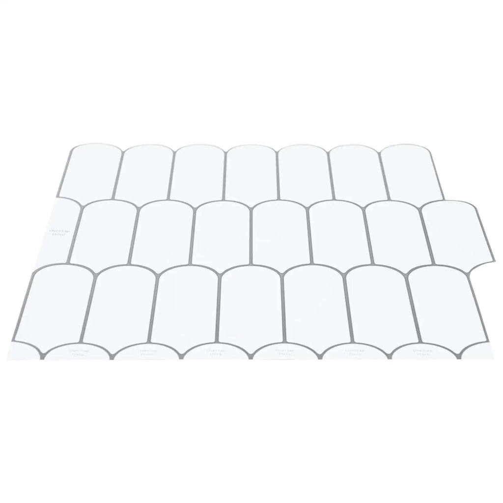 Piastrella Piuma 50 pcs Bianco e Grigio 30 x 30 cm 42046197