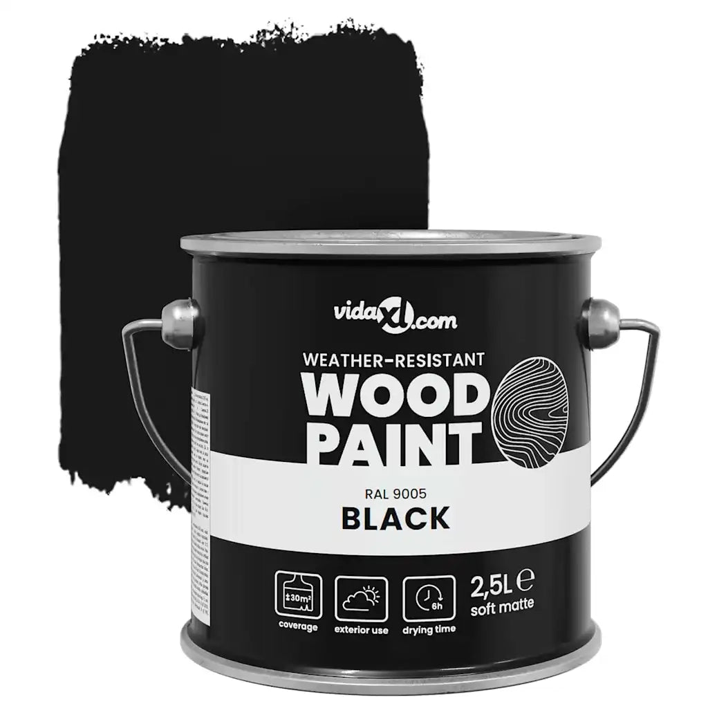 Vernice per legno Nero 2,5 L Stampa da parete 4008536