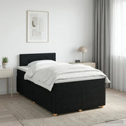 Letto box spring con materasso Nero 120 x 190 cm Tessuto 3451421