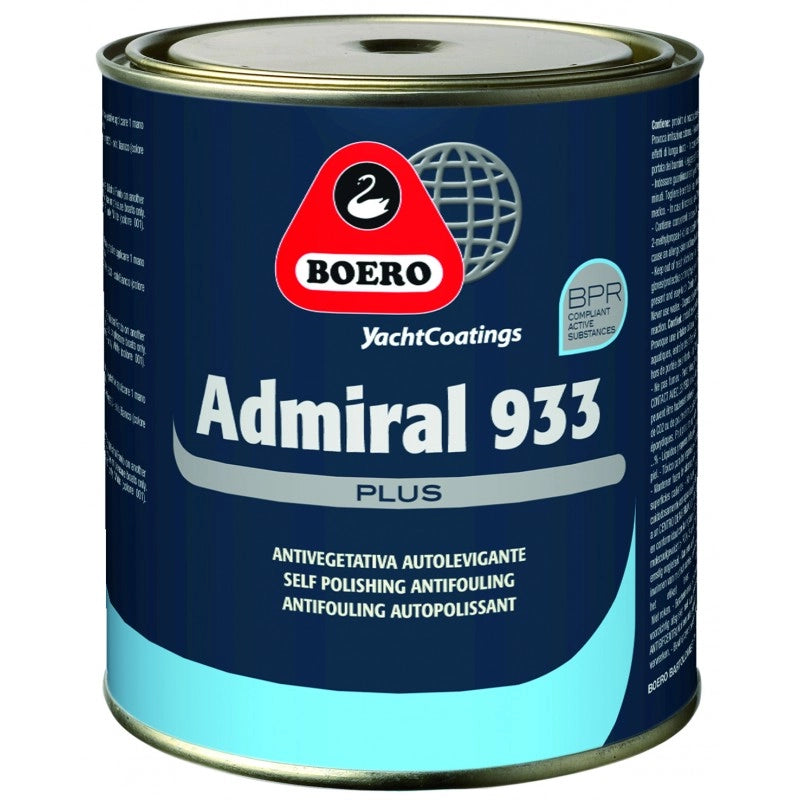 ANTIVEG. ADMIRAL 933 BIANCO 0,75L ADMIRAL 933 PLUS ANTIFOULING LIGHT BLUE 2,50L