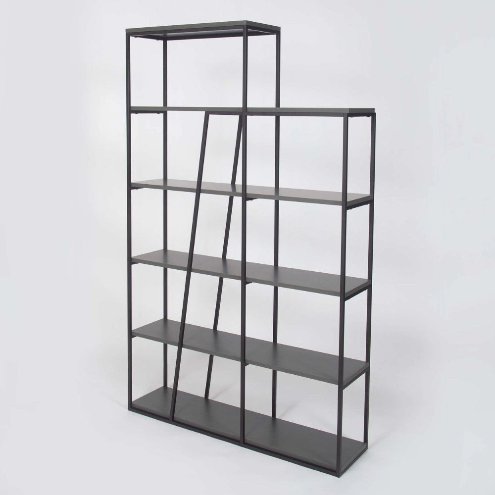 Libreria Pal colore antracite 110x29x178 cm