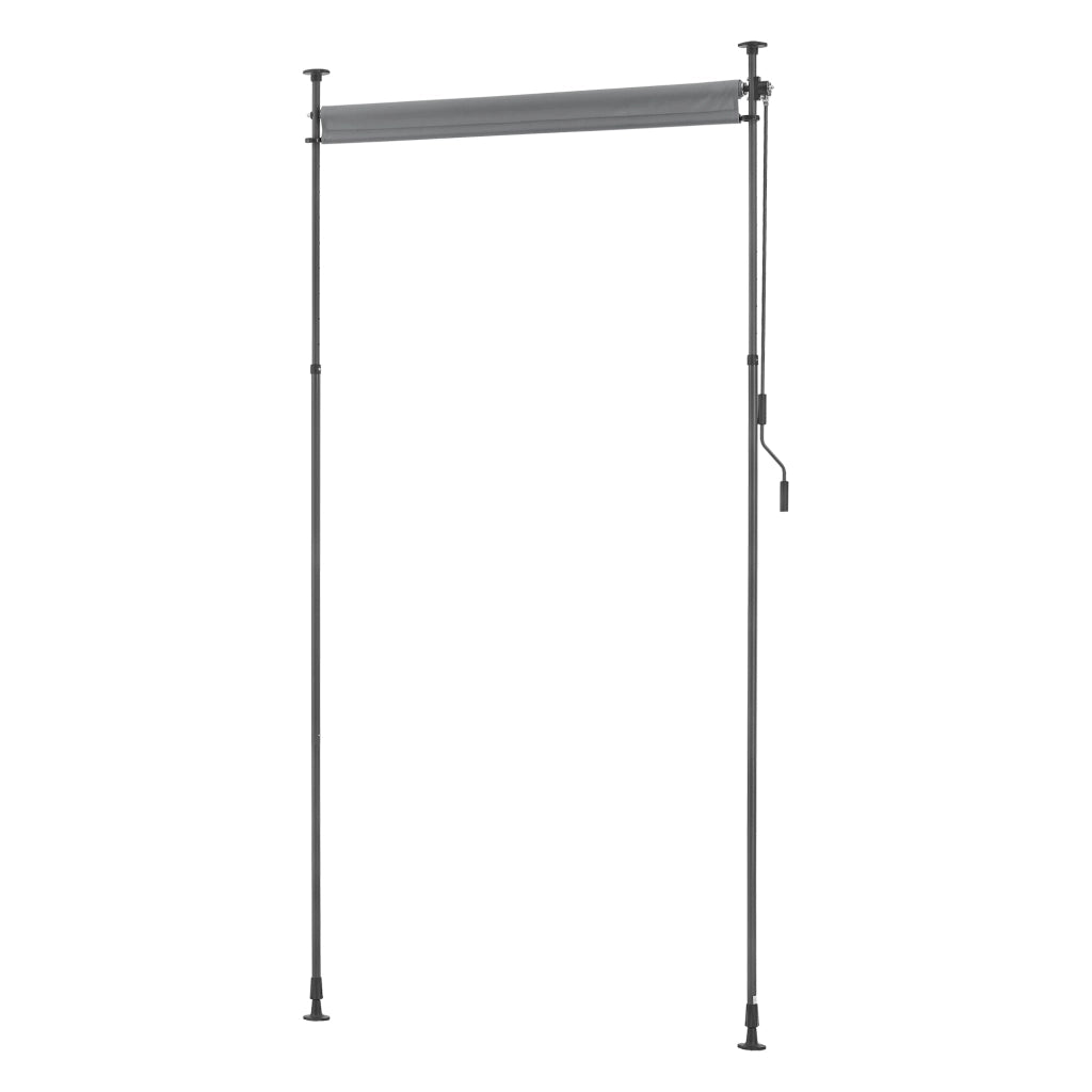 Schermo Verticale Cimarra da Balcone con Pali Telescopici Tenda Parasole Larga 150 cm Grigio Scuro pro.tec