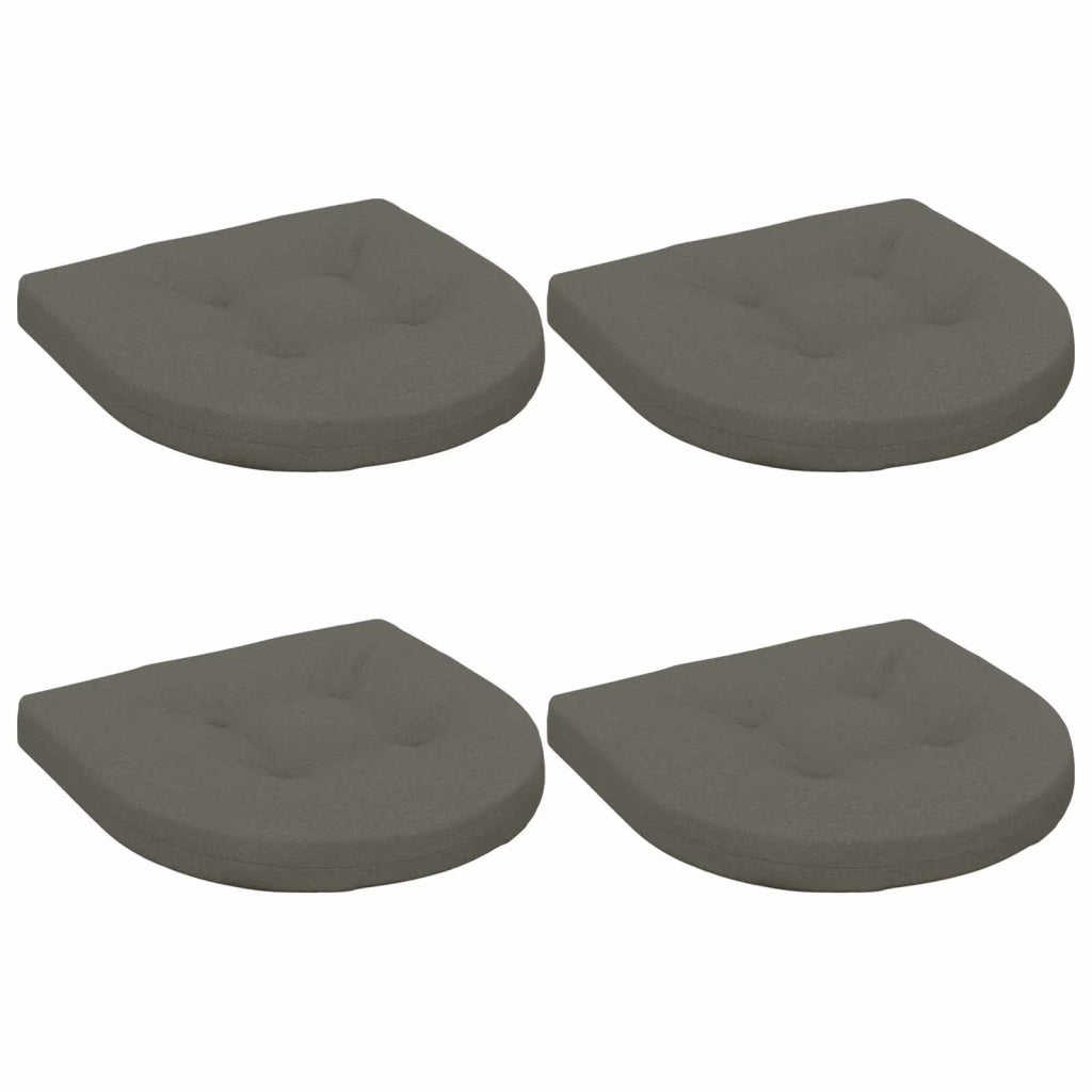 Cuscini per Sedia in 4 Pezzi 4 pz 100% Poliestere Grigio 945320