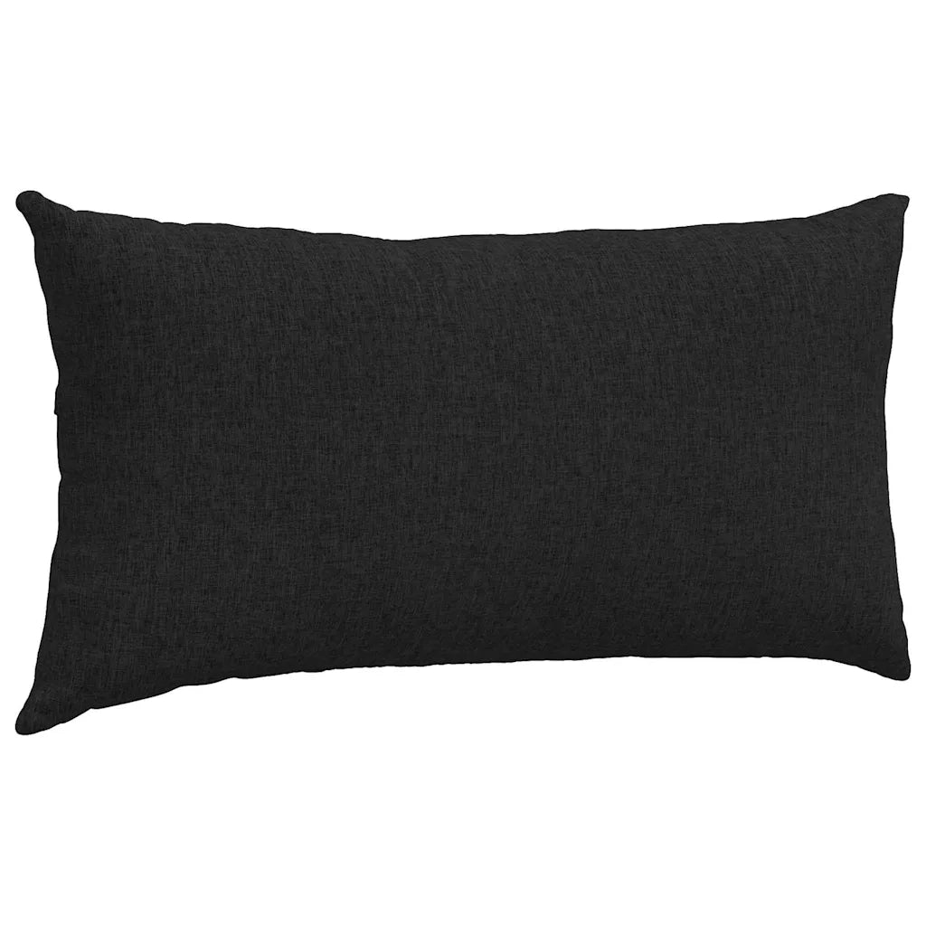 Cuscini da Divano 2 pz-Set di 2 Cuscini per Sofa Nero 80 x 40 cm Tessuto 806278